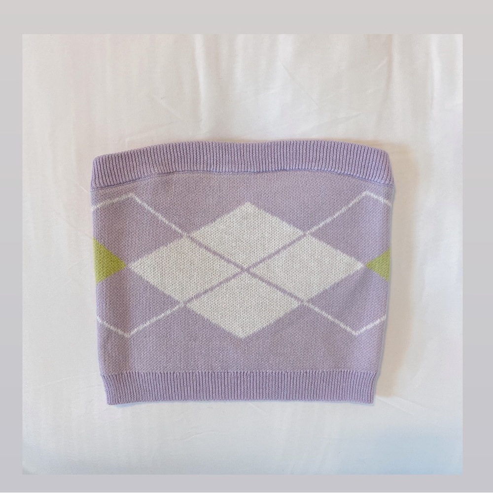 diamond pleated tube top
